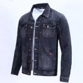 Spring and Fall Retro Denim Jacket Men's Fashion Brand Handsome Cargo Jacket Korean Version Slim Casual Wear Clothes