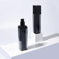Luxury Cosmetics Containers and Packaging 50ML Lotion Black Custom Colors square Airless Pump Bottle