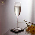 270Ml Vertical Stripe Crystal Champagne Glasses - Elegant Tulip Glass Champagne Flute Prosecco Glass