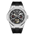 HANBORO Lava Series Men's Automatic Mechanical Watch Diamond Bezel Multifunction Display Power Reserve Glass Personalized