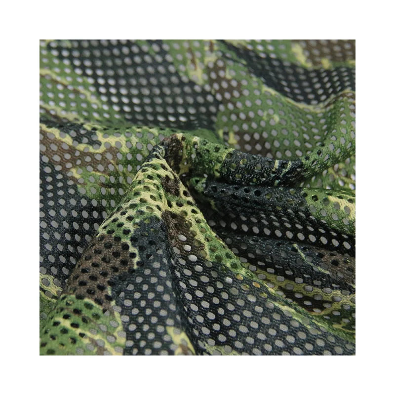 230gsm Poly Mesh Fabric for Girls Tiger Stripe Camo Tactical Camouflage with Memory Feature