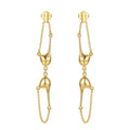 Fashion Wholesale 18K Gold Plated Brass Jewelry Eardrop Bra Shape Design for Women Party Accessories Earrings E211257