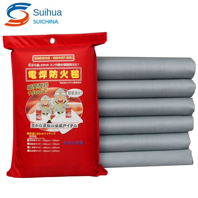 Suihua Heavy Industrial Factory Outlet 2*2 m Fire Extinguishing Blanket Glass Fiber Welding Blanket