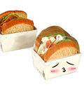 Custom Thickened Kraft Hamburger Box Embossed Greaseproof Alimentaire Corrugated Paper Food Packaging for Sushi Customizable