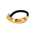 Waterproof 18K Stainless Steel Hair Tie Hair Band Rubber Black Elastic Hair Bands GLOSSY DOUBLE ARCH Ponying Cuff