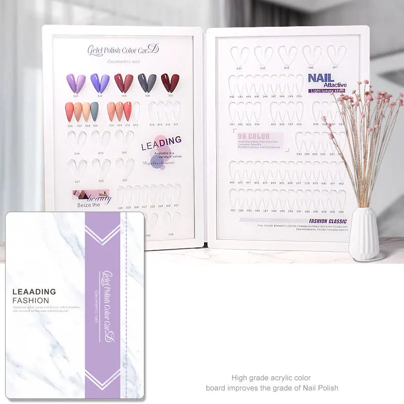 FactoryProfessionally Customizes Your Logo Acrylic Thin High Heel Nail Tip Display Frame Nail Polish Condensation Color Book