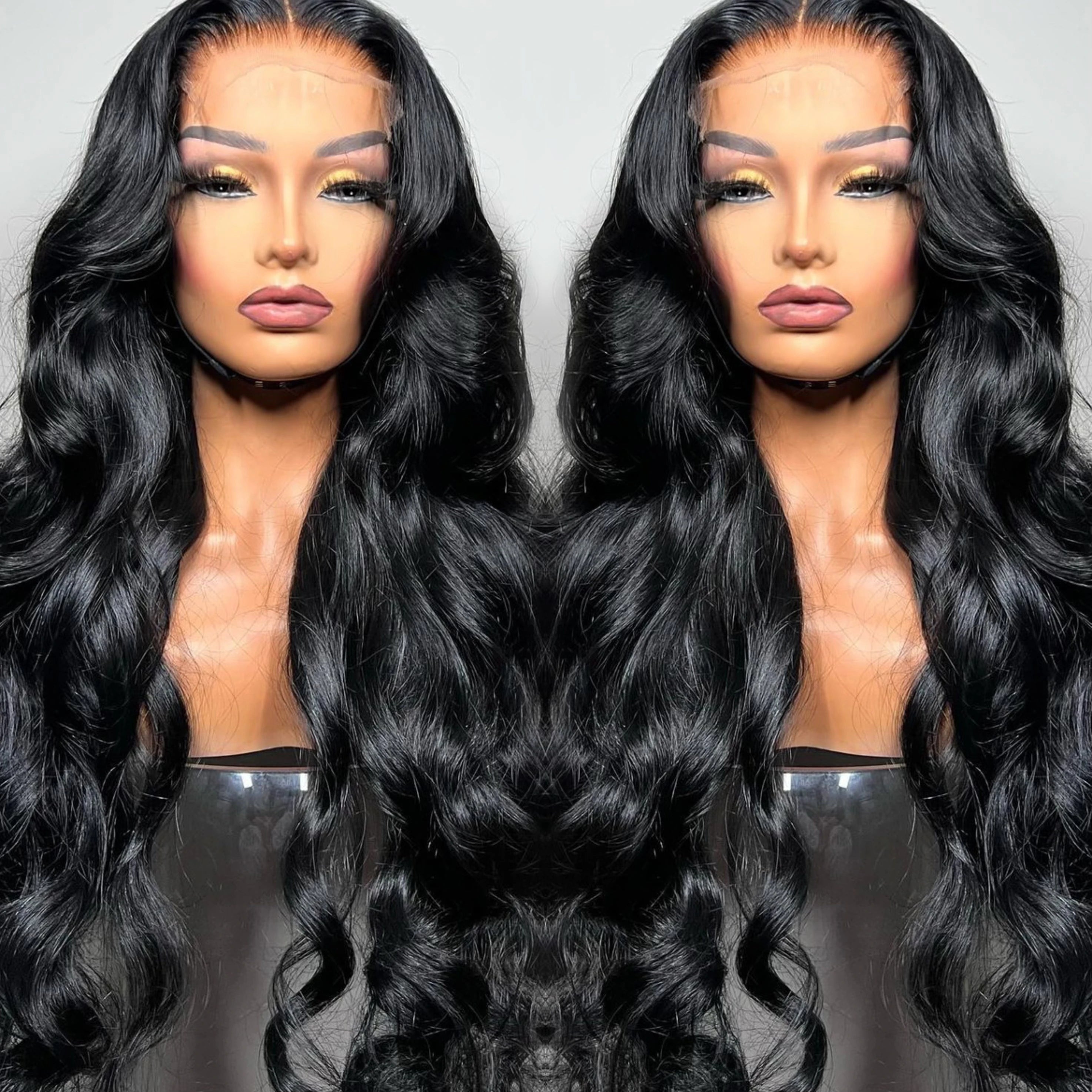 Natural Black 13*6 HD Lace Frontal Wigs for Women 100% Human Hair 5*5 Lace Closure Glueless Wig 180 Density Loose Wave