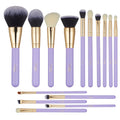 GRACEDO Beauty Luxury Professional 15-Piece Purple Makeup Brushes Set Aluminum Tube Ferrule Cruelty-Free Vegan Face Concealer