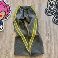 Grey Work Pants for Men Cotton Fleece Jogger Sweatpants Linen Pants Wide Leg Flared Sweatpants Men