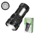 9LED High Power Tactical Flashlight with Type-C Charging ABS Plastic for Emergency Outdoor Use