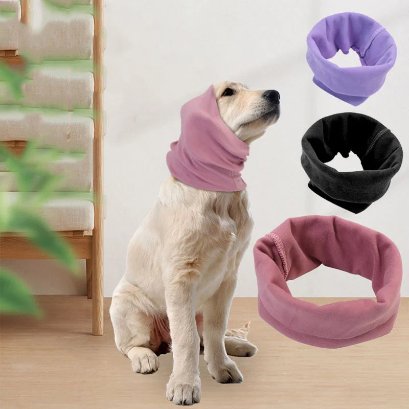 Personalized Winter Warm Dog Ear Muffs Breathable Fabric Noise Cancelling Ear Wrap Covers Scarf Calming Anxiety Relief