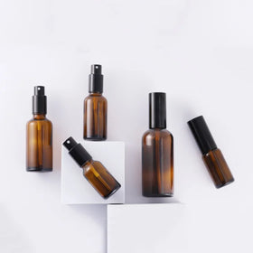 Hot Sale Essential Oil Cosmetic Packaging 5ml 10ml 20ml 30ml 50ml 100ml Empty Nail Polish Amber Brown Glass Bottle