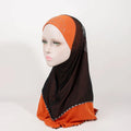 Wholesale Arab Ethnic Female 2 Layer Instant Hijab Popular Muslim Women Rhinestones Decorate Instant Hijab Scarf