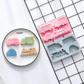 4 Different Types of 3D Silicone Molds for Baking Cake Featuring Vehicles Easy to Use for Food Commercial Use Packed in Bag