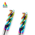 HRC58 3-Flute High Hardness Tungsten Carbide CNC Milling Cutter Colorful Coating for Aluminum End Mill ODM/OEM Customized