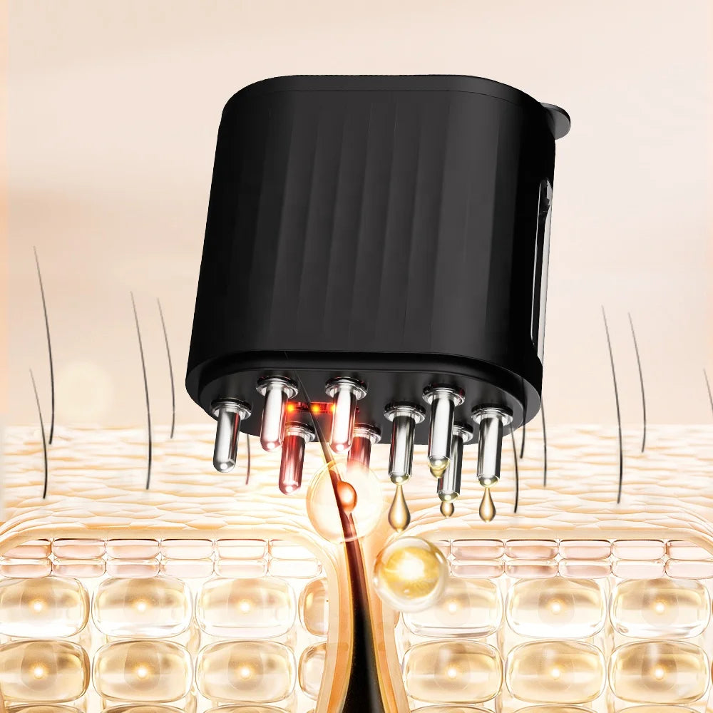 Anti Hair Loss Scalp Massage Liquid Dispenser Guiding Comb Scalp Oil Applicator Hair Comb Scalp Stimulator Hair Oil Applicator