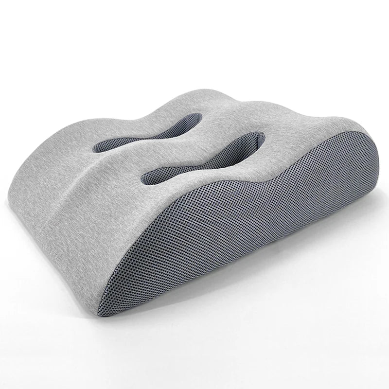 Ergonomic Footrest Wave Knee Leg Support Cushion with Memory Foam Air-permeable Removable & Washable Foot Pillow