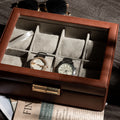 Luxury Rectangle Multifunction PU Leather Watch Organizer Box with Custom Logo 6 Slot HX Brand MS#15456