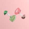 Custom Transparent  Cute Heart Shaped Lip Gloss Containers Lip Gloss Tubes Thick Wand Lip Oil Tubes Big Wand  Foot Applicator