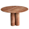 Factory Price Custom Stone Furniture Rosso Alicante Coralito Red High Round Natural Marble Top Dining Table for Home