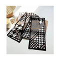 Printing Long Skinny Silk Designer Scarves Color Checked Custom Drawing Printed Scarf for Woman All Season Wearing