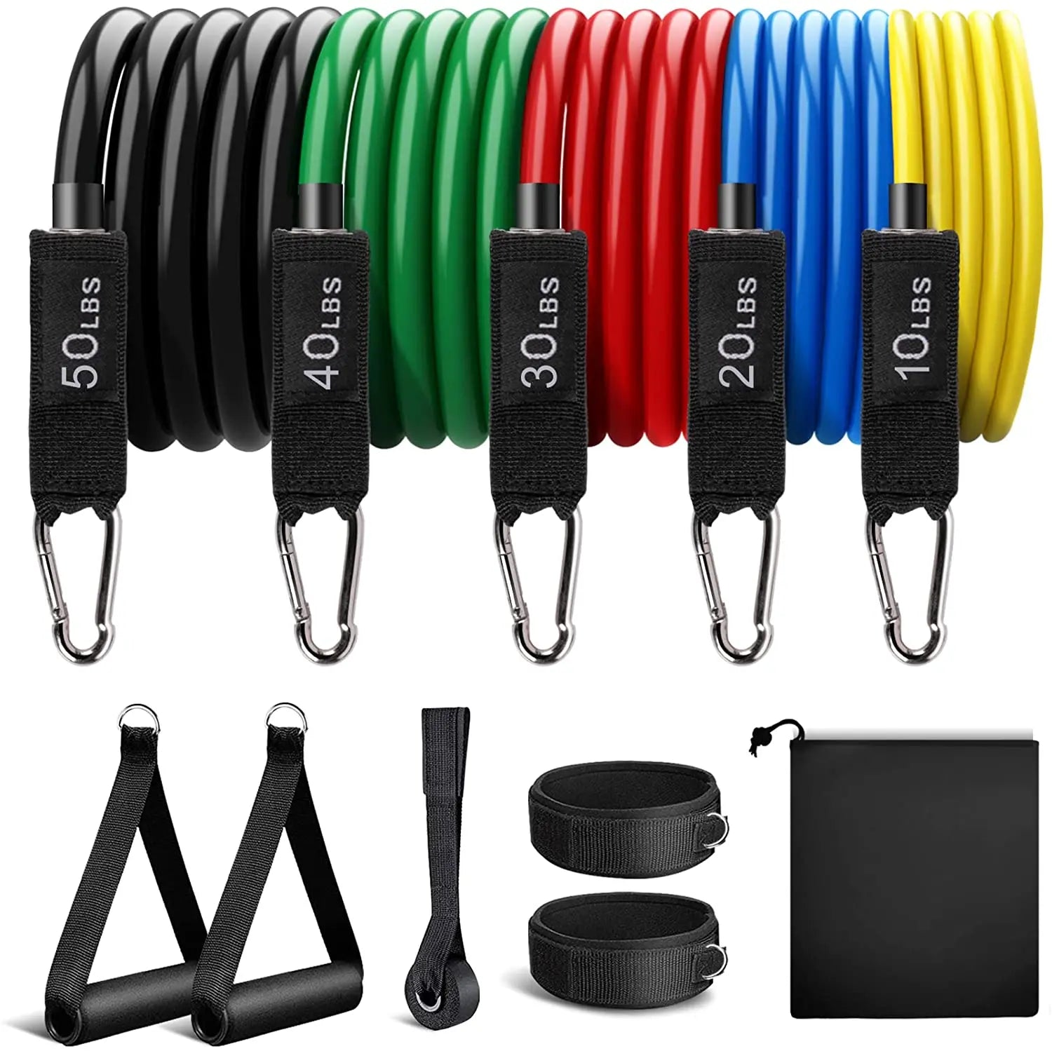 Resistance Band 11Pcs Bands 11 Pcs for Men Ankle Tube 11Pc Set Hook With Handles Tpe Arm Resistance Bands