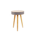 New Creative Product Multifunction BT Speaker Sofa Side Table Portable Coffee Table Bamboo Round Table with USB Charging