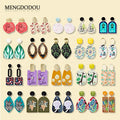 Hot Sale Bohemian Style Colorful Resin Earring Studs Cute Variform Clay Texture for Trendy Girls Romantic for Anniversary