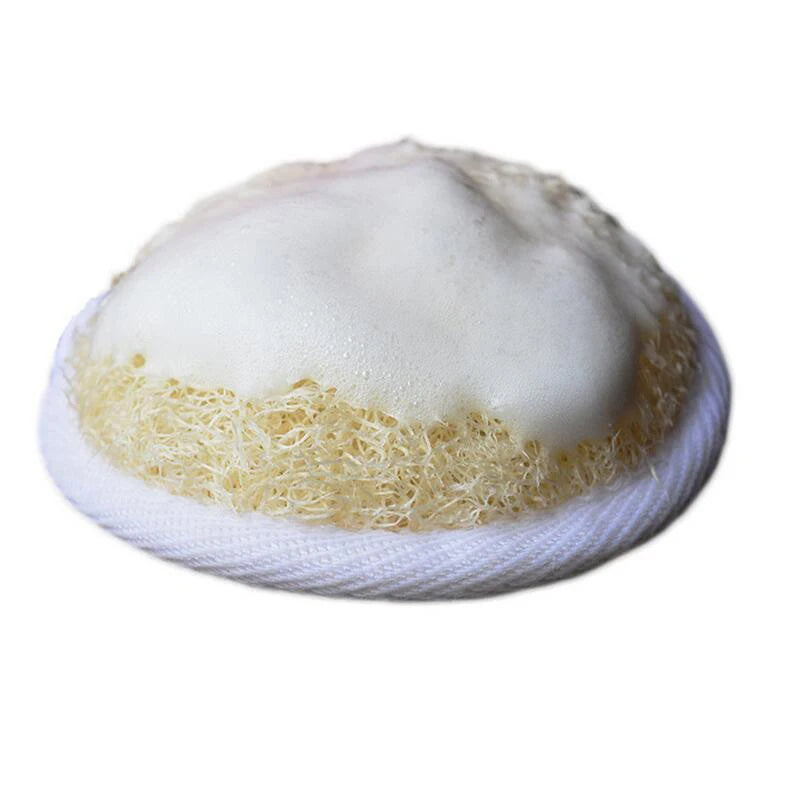 10cm Round Natural Loofah Face Pad Exfoliating Loofah Shower Sponge