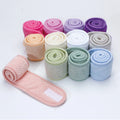 Very Soft 2 Layers Corn Pattern Adjustable Embriodry Logo Hairband Multi Functional Skincare Microfiber Makeup Spa Headband