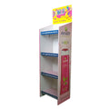 Custom Printed Portable POS Display Rack Eco-Friendly Cardboard Retail Floor Stand Candy POP Recyclable Shop Stand En Display