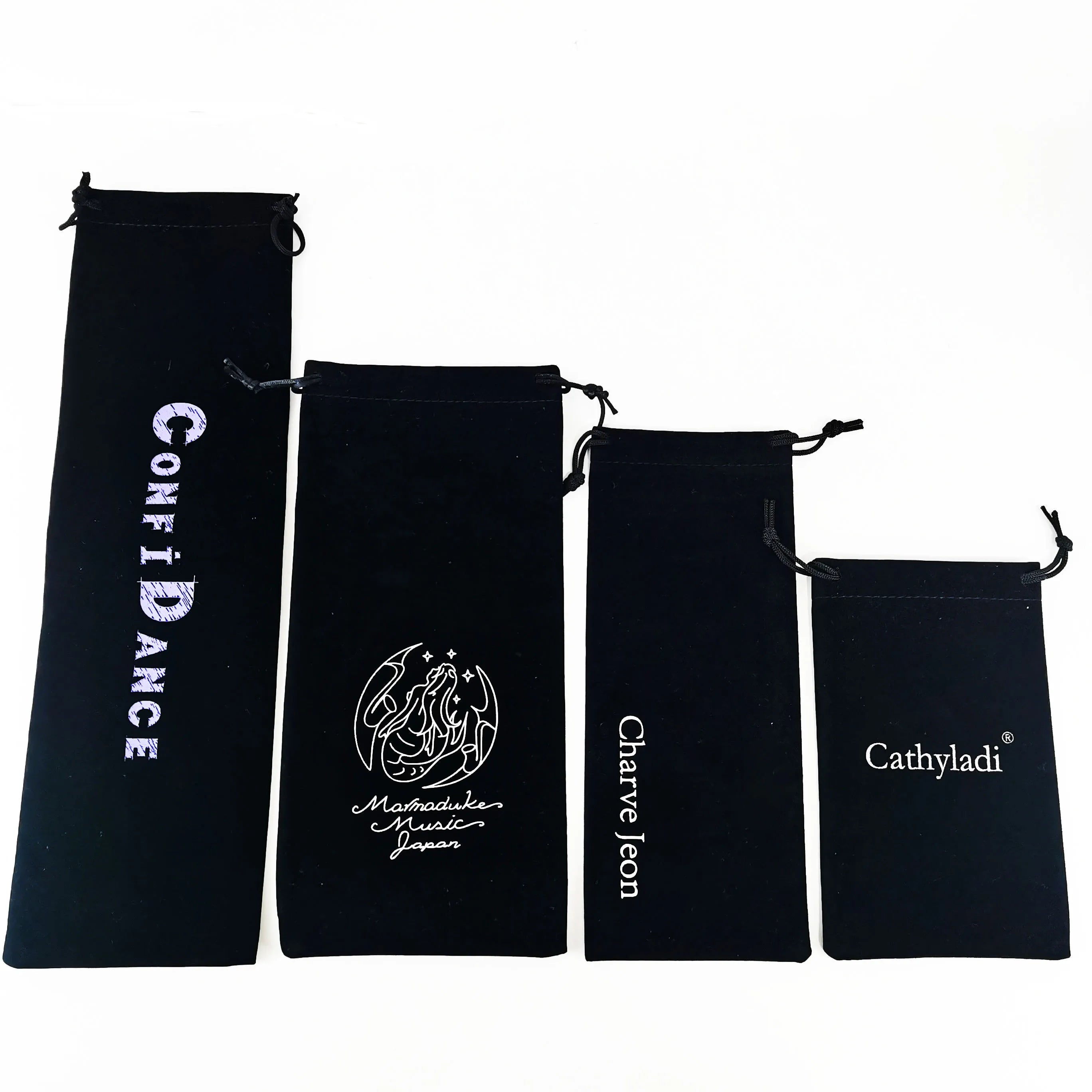 Custom Logo Velvet Drawstring Bags Luxury Suede Jewelry Drawstring Bag Sunglass Pouch Suede Gift Dust Bag