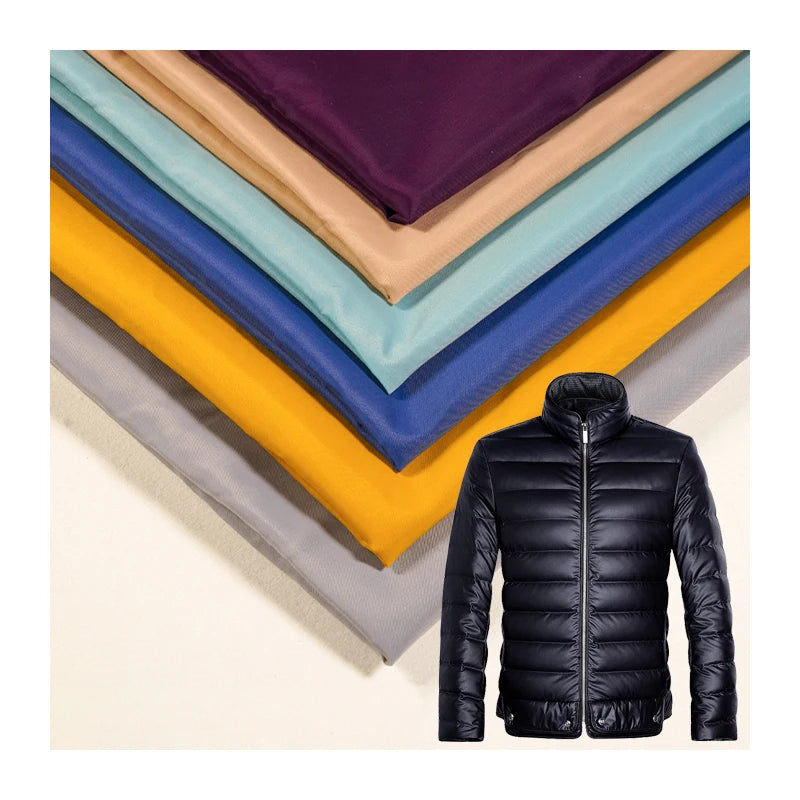 100% Nylon Woven Taffeta Fabric with Waterproof Coating Ultralight Windproof Ripstop for Girls & Boys Down Jackets and Bags