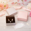 Yiwu Factory Paper Jewelry Box Bracelet Necklace Ring Earring Case Jewelry Packaging Box Half Lid Jewelry Box