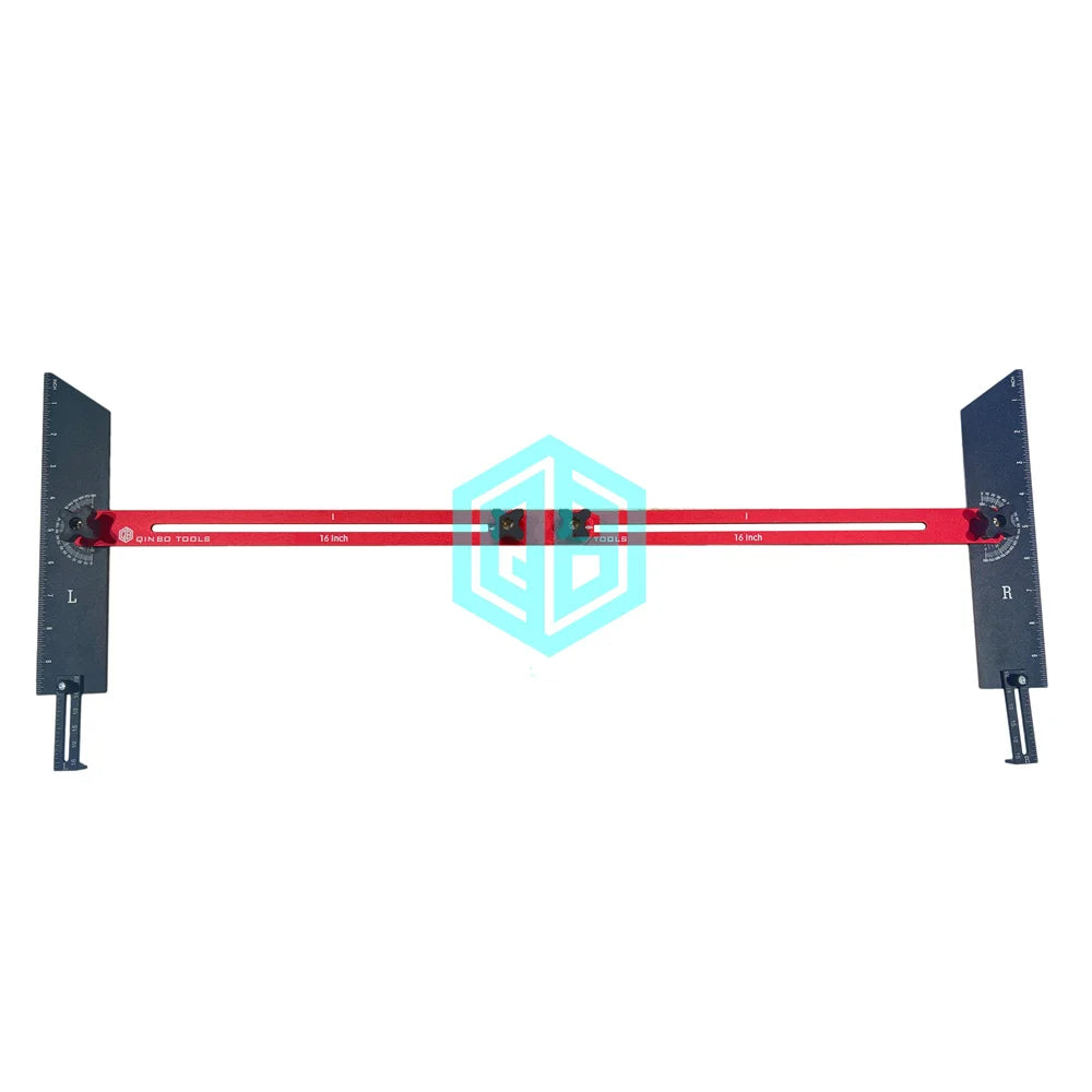 QinBu Aluminum Stair Tread Template Tool Adjustable Pivoting End Angle Measuring Mark for Stairs/Risers/Shelves Woodwoirking DIY
