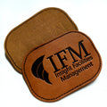 YH-EL007 Custom  Embossed Leather Label for Jeans Wholesale Iron on Leather Metal Label  Logo Heat Transfet PU Leather Patch