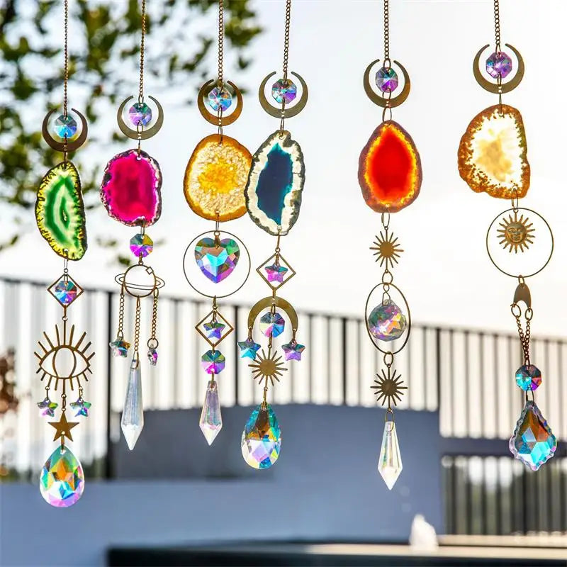 Crystal Balls for Home Garden Decor Colorful Crystal Sun Catchers Hanging Sun Catcher With Chain Pendant Ornament