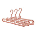 Multifunctional Wardrobe Space Saving Rotatable Hanger 9 Holes Foldable Plastic Hangers