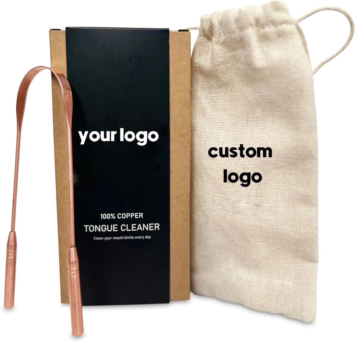 Custom logo Professional Tongue Brush Oral Care Tongue Cleaner Fresh Breath Metal Stainless Steel Tongue Scraper Cleaner