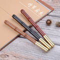 Home Decoration Office Golden Twist Lacquered Wooden Roller Ball Pen Gifts Classical Bamboo Modeling Brass RollerBall Pen