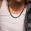 EManco Gold Color Stainless Steel Necklace Hip-Hop Style 5MM Cuban Chain Element Wear Trendy Fashion Men's Jewelry Necklaces
