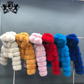 Janefur Quick Shipping Real Fur Fluffy Short Style Women Fashionable Hooded Fox Coat