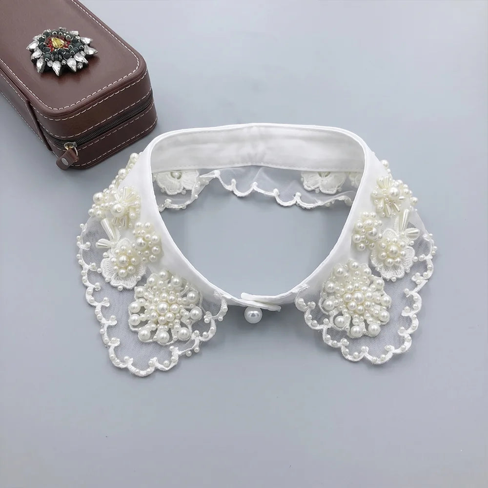 Female Trouser Co Ord Set with Shirt Collar De Perlas Moda Hombre Naturales Piedra Fake Collar t Shirt for Men Pastoral Clerical