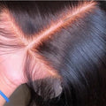 Invisible HD Transparent Swiss Bleached Knots Virgin Remy Hair Cuticle Aligned Indian Human Straight Lace Closure Wigs