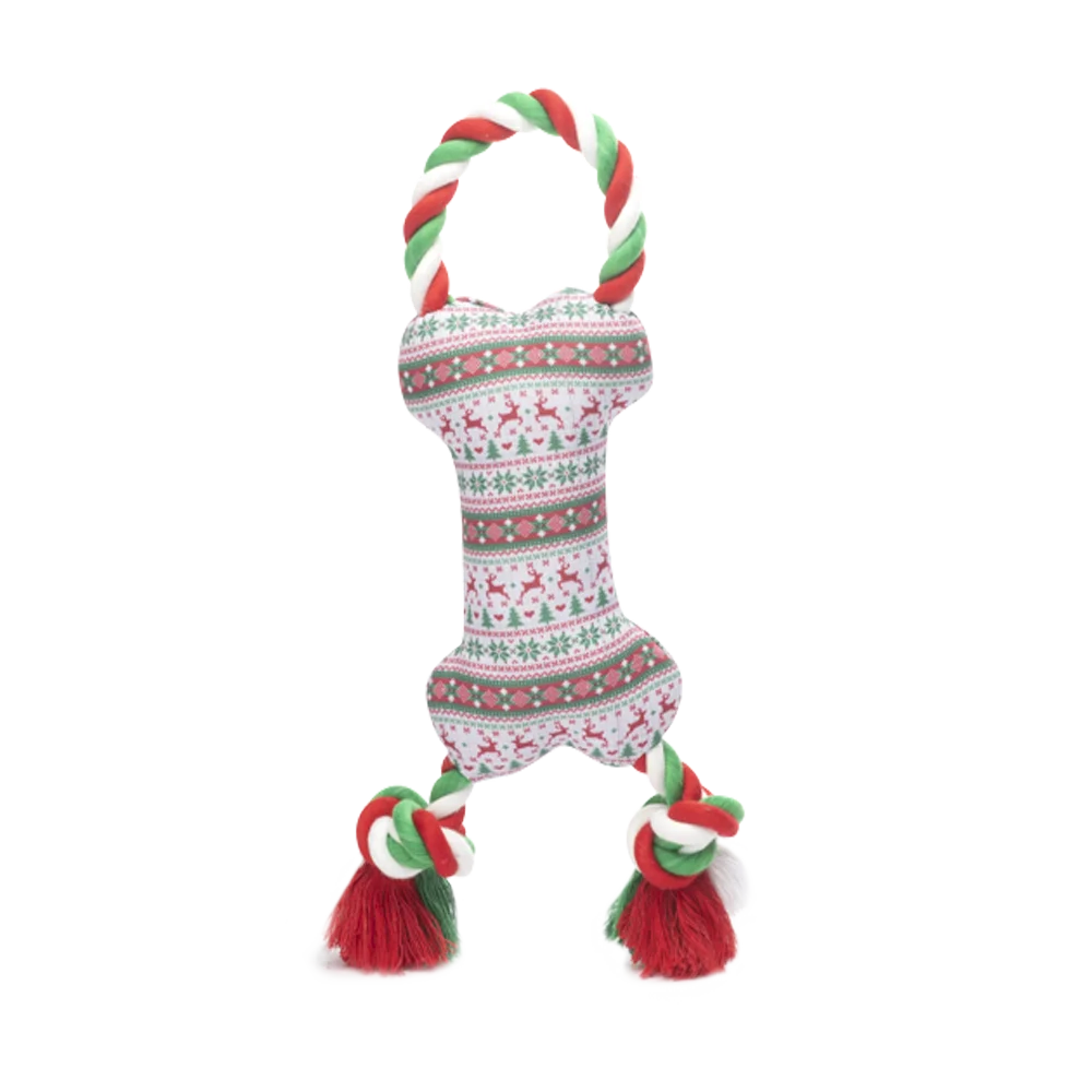 Customizable Rope Dog Toys Oxford Interactive Pet Dog Bones Puppy Chew Toys