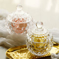 Best Selling Home Storage Luxury Decoration Handmade Transparent Glassware With Lid Kitchen Glass Candy Jar