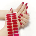 Custom OEM High Quality 22 Fingers Nail Art Sticker Decals Waterproof Full-Cover Luxury Nail Charms Accessories Gel Nail Strips
