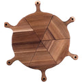 Creative Pizza Tray Six-piece Set Acacia Wood Pizza Spatula Round Pizza Board