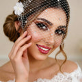 YouLaPan VA04-B Fashion Rhinestone Pearl Long Mesh Veil Veil Evening Party Wedding Woman Birdcage Veil Hair Accessories