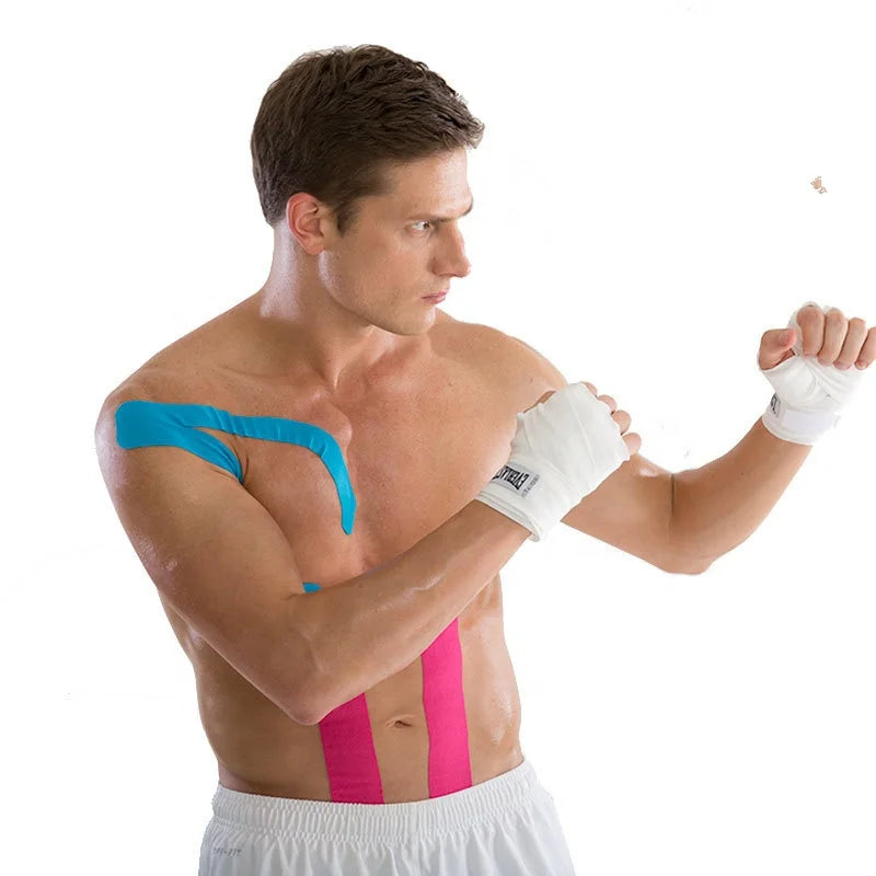 Waterproof Cotton Weightlifting KT Muscle Tape Strain Relief  High Elastic Athletic Tape for Sports